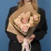 11 нежных роз Пинк Атена 40 см